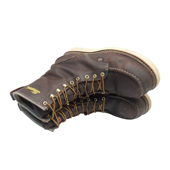 Thorogood Men's 8" Steel Toe WP Wedge Sole Work Boots (USA) 804-3800 Brown 11EE - Picture 4 of 8